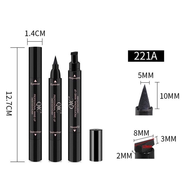 Bút kẻ mắt CMAADU 2 đầu trang điểm nhanh khô tiện lợi | BigBuy360 - bigbuy360.vn