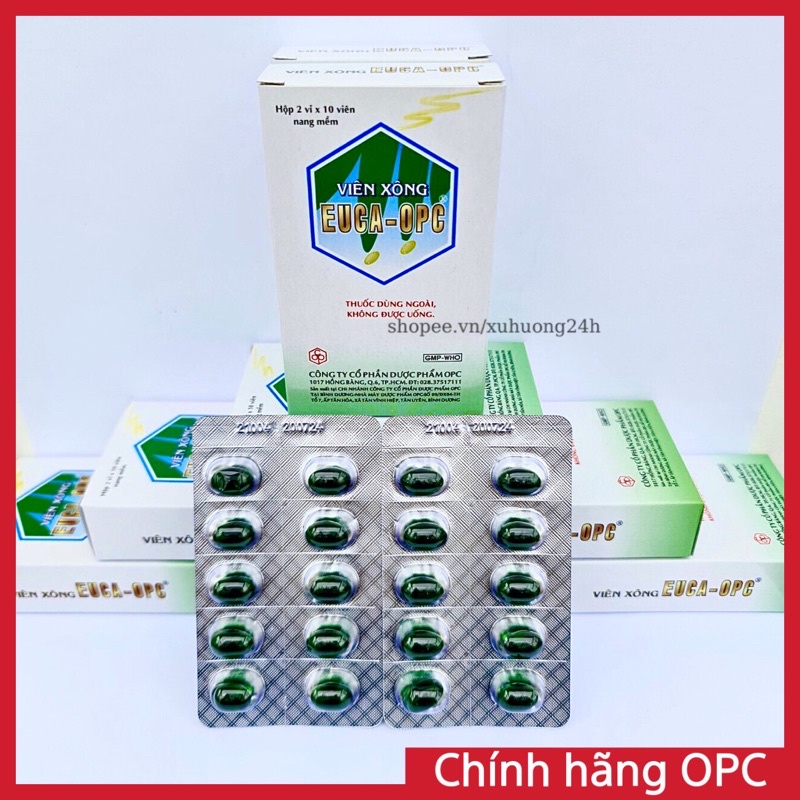 Viên xông EUCA OPC - xông khi cảm cúm, xông sát khuẩn mũi họng
