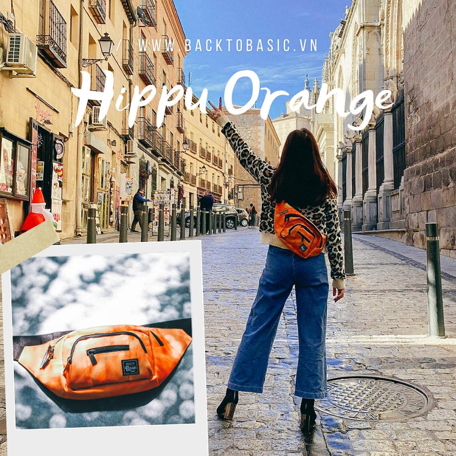 Túi bao tử - Túi đeo hông cao cấp Back To Basic - Hippu II Orange chống thấm tốt, 11 ngăn | BigBuy360 - bigbuy360.vn