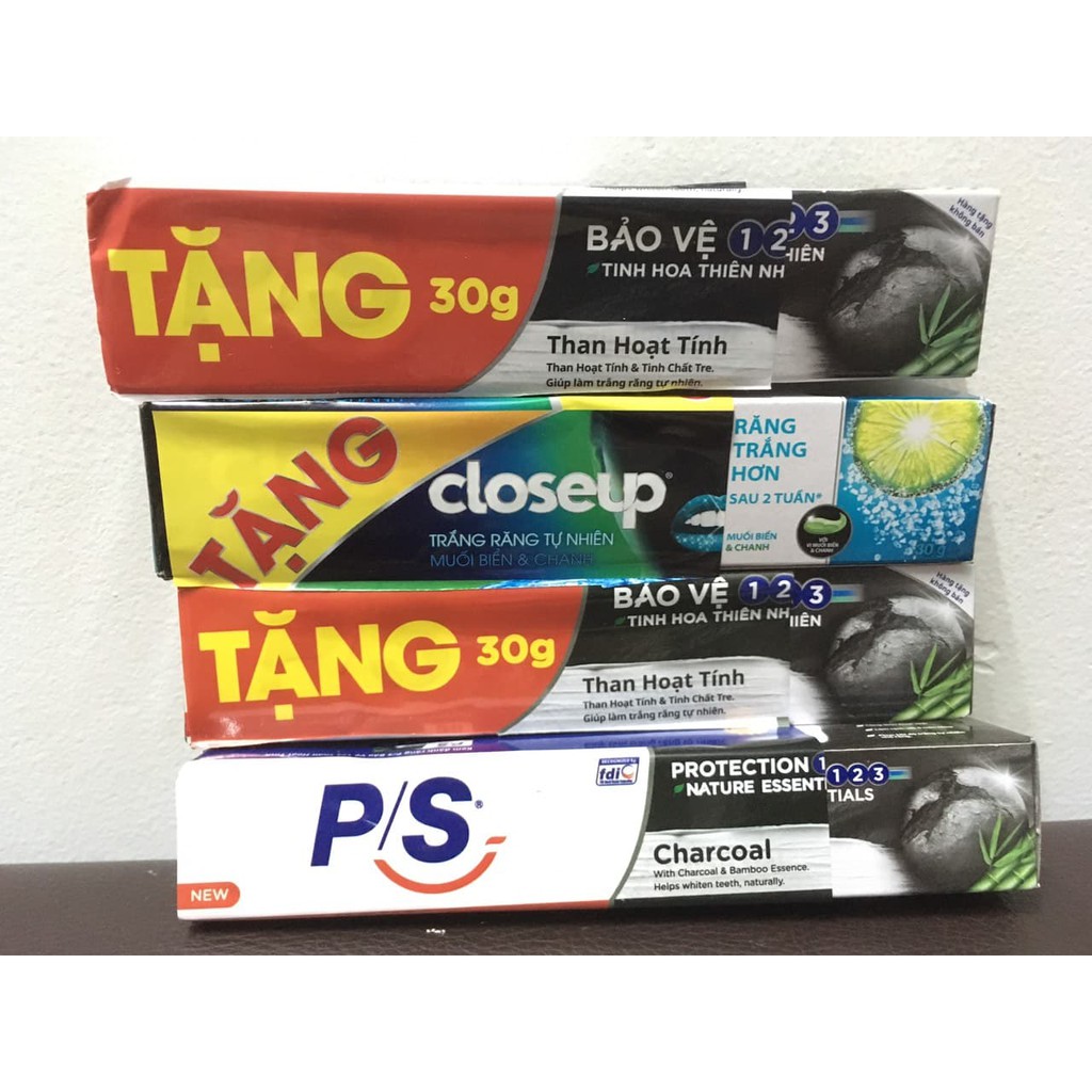 Kem đáng răng p/s, closeup muối biển chanh 30g mini đi du lịch hkm