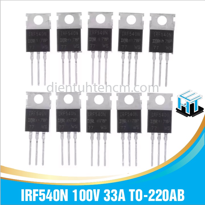 Mosfet công suất kênh N, N-MOSFET IRF540N 100V 33A TO-220AB