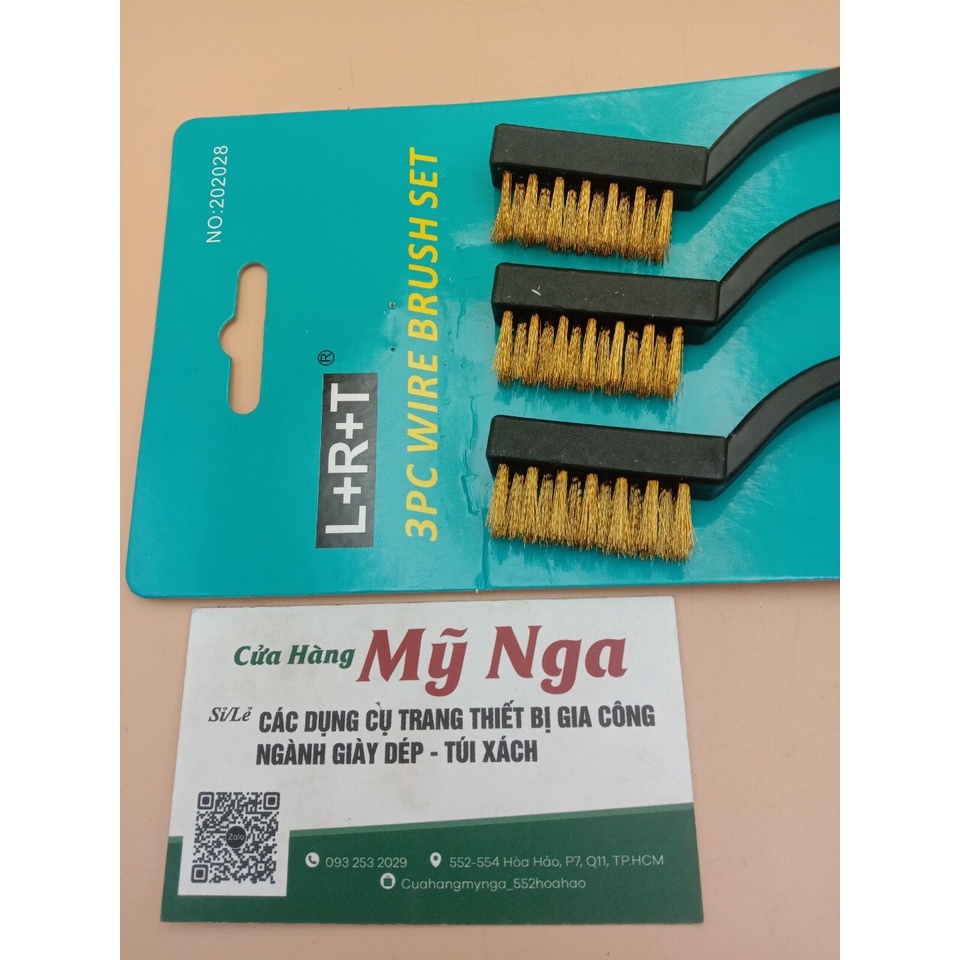 Bộ 3 cây bàn chải cước -đồng thau- nhựa L+R+T