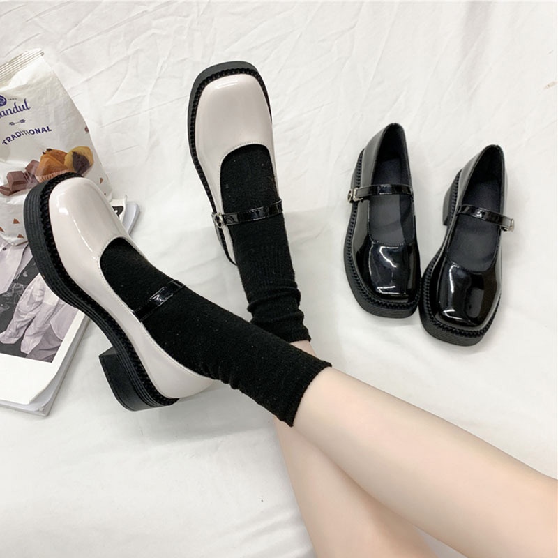 Giày Lolita Nữ  Đế Cao 4.5cm MŨI VUÔNG Giá Rẻ LLT002-ZOEE