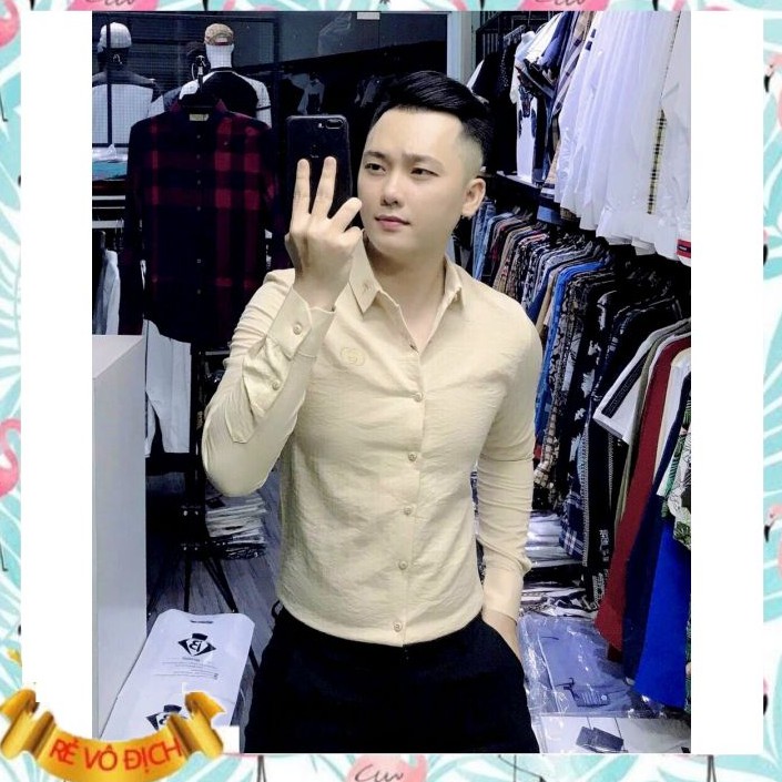 Áo Sơ Mi Nam Chất Đũi Nhật Cao Cấp Không Nhăn, Không Xù,Dáng Ôm Body,Hit Hót Thời Trang Phong Cách Luty Shop ms4102