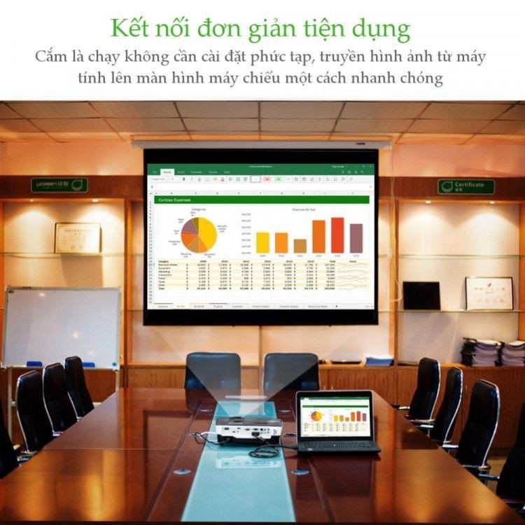 Cáp VGA Dài 5M Ugreen 11632 - Hàng chính hãng bảo hành 12 tháng