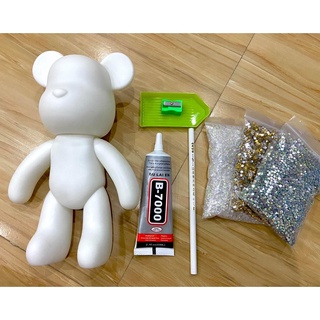 Gấu đính đá handmade BearBrick cao cấp size 23 cho mọi lứa tuổi