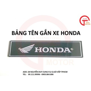[HÀNG MỚI] BẢNG TÊN BẮNG MICA GẮN CHO XE HONDA MÀU ĐEN