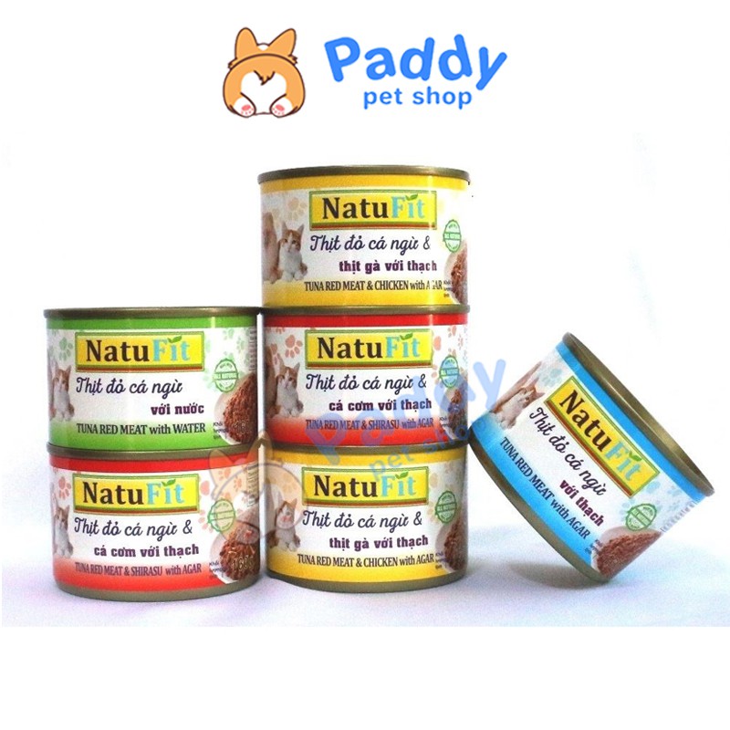 Pate NatuFit Thịt Đỏ Cá Ngừ Cho Chó Mèo Mọi Lứa Tuổi (Lon 160g)