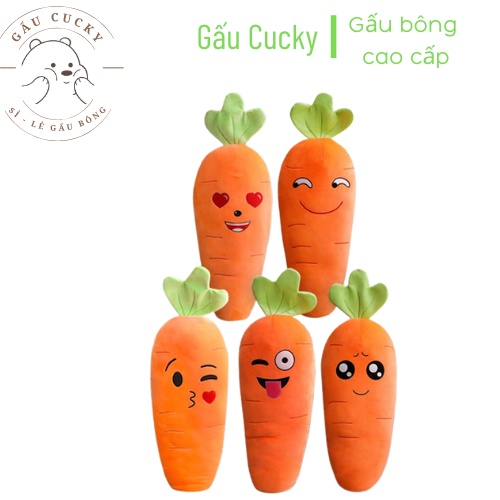 ⚡️ẢNH THẬT⚡️Gấu Bông Củ Cà Rốt Biểu Cảm Đáng Yêu Chất Liệu Cao Cấp Co Dãn 4 Chiều