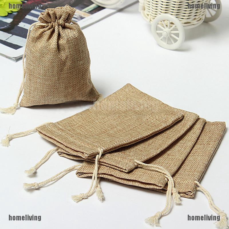 Túi vải bố mini có dây rút xinh xắn