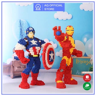 Mô hình lắp ráp Iron Man Captian Spiderman 3D SIZE LỚN Đồ chơi xếp hình nhân vật Marvel bản to