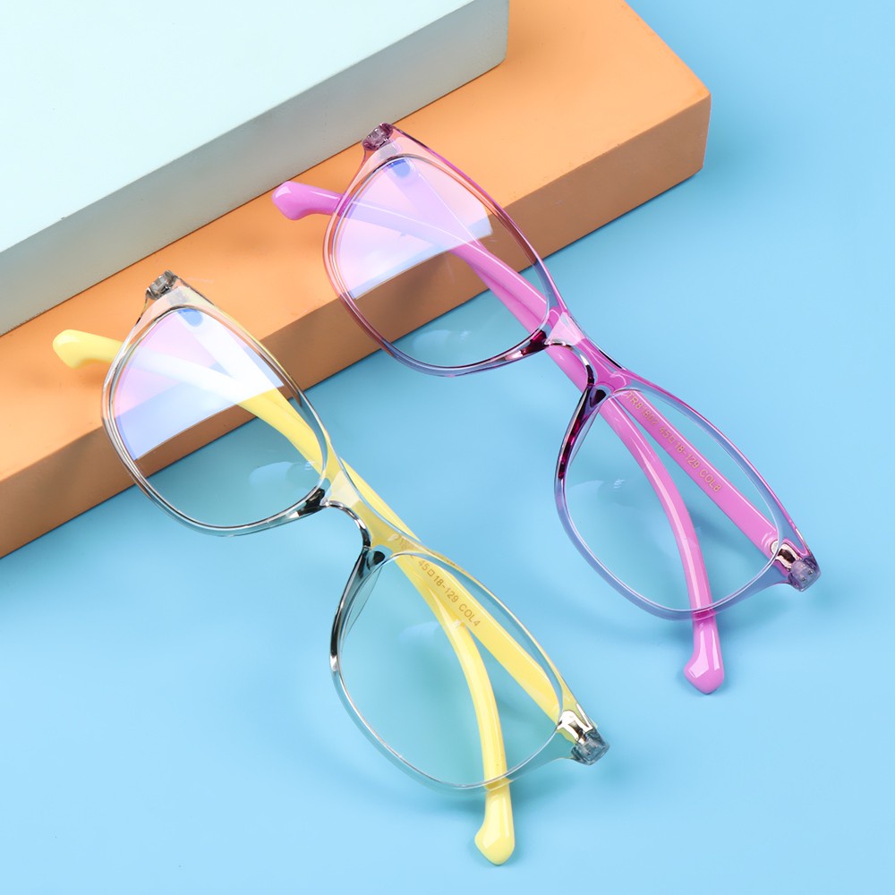 🎉ONLY🎉 Children Boys Girls Comfortable Eyeglasses Portable Ultra Light Frame Kids Glasses TR90 Online Classes Fashion Computer Eye Protection Anti-blue Light