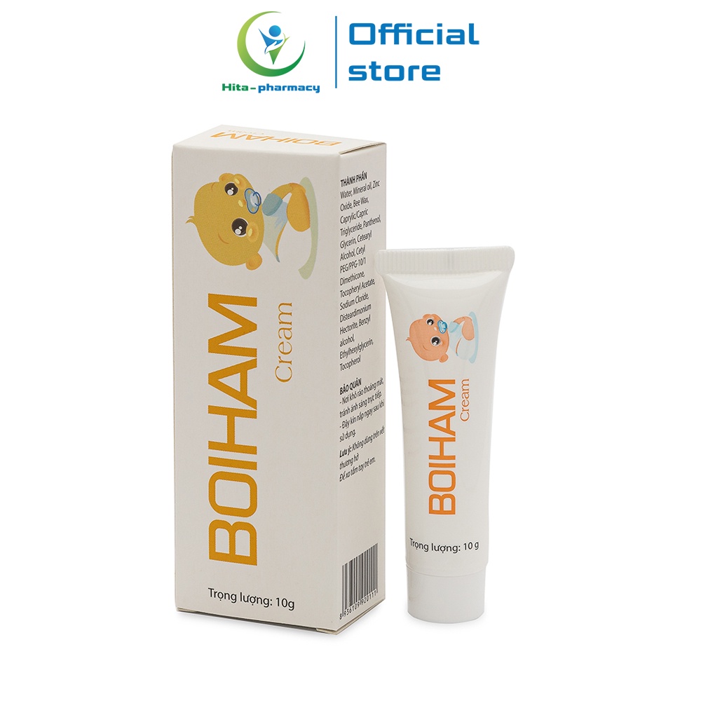 Kem bôi hăm cho trẻ sơ sinh Boiham Cream MT Pharco giảm mẩn ngứa, ban đỏ 10g