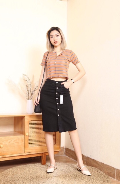 HOT ( DỌN KHO THANH LÝ ) Chân váy bò dáng dài co dãn bao chất đẹp không phai màu | BigBuy360 - bigbuy360.vn