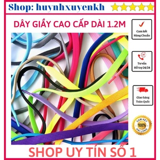 Dây Giày Thể Thao Cao Cấp Dây Dẹt Đủ Màu Loại Trơn 120cm+Video thật (Sẵn hàng) -hàng nhập