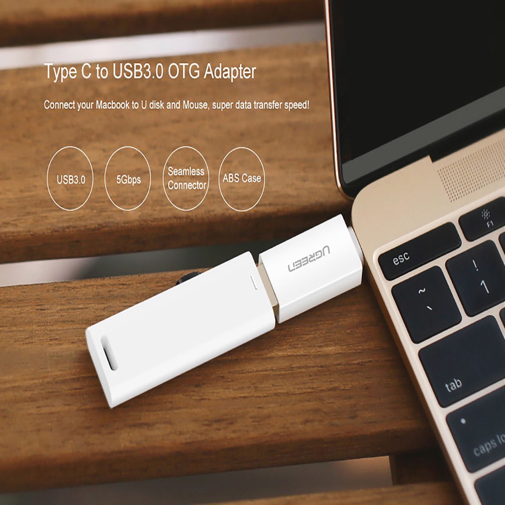 Đầu chuyển USB Type C to USB 3.0 UGREEN 30155 hàng chính hãng | BigBuy360 - bigbuy360.vn