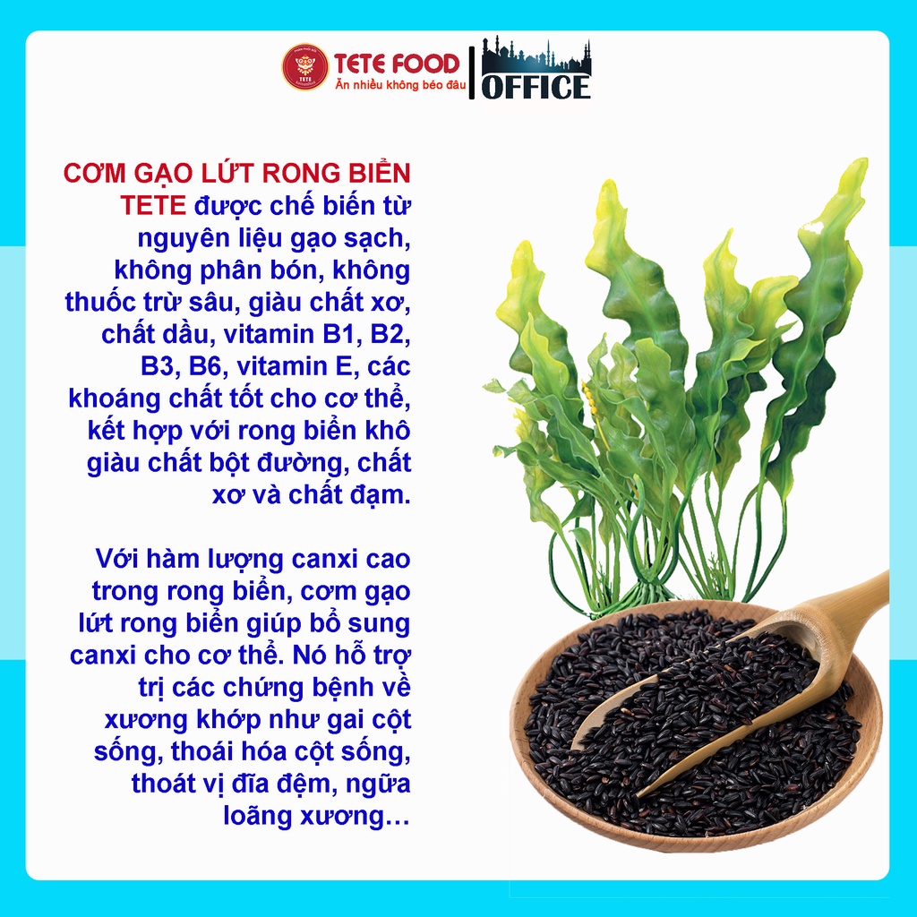 Cơm gạo lức rong biển TETE  500 gram