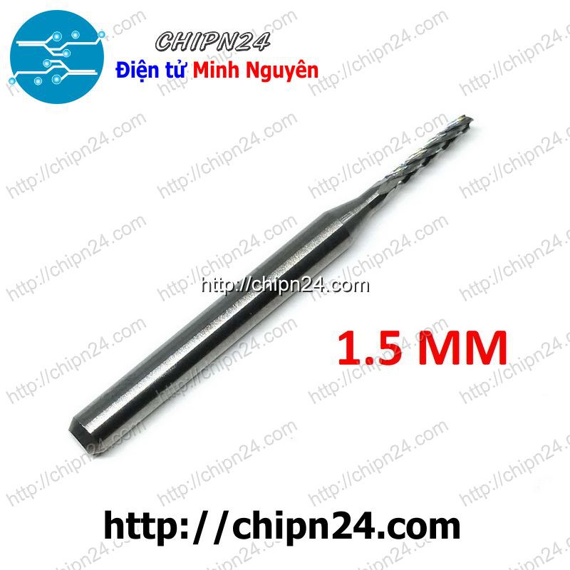 [1 CÂY] Mũi PHAY mạch in CNC HỢP KIM 1.5mm