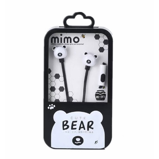 Tai nghe đôi ba anh em gấu TNDI13 mi-357 earphone cute dễ thương