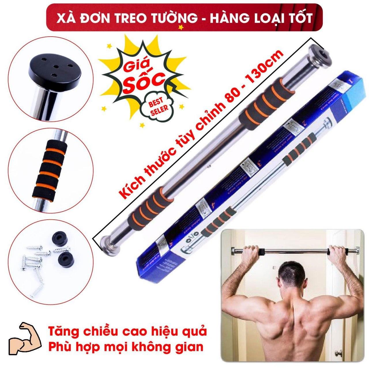 Xà Đơn Đa Năng Gắn Tường Chất Inox 304 Không Rỉ Mút Đẹp Hít Chắc Chắn, Xà đơn gắn cửa treo tường đa năng 80 loại dày