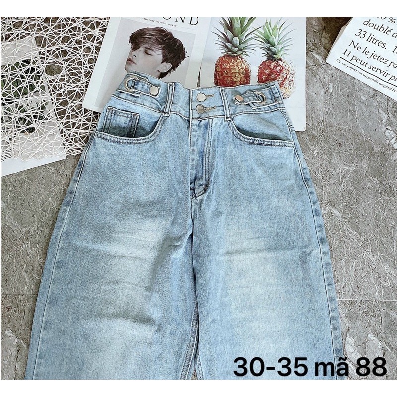 Quần baggy jean nữ MS88 ✈️FREESHIP✈️ quần baggy jean nữ lưng cao size đại từ 55kg đến 80kg hàng VNXK bigsize 2Kjean | BigBuy360 - bigbuy360.vn