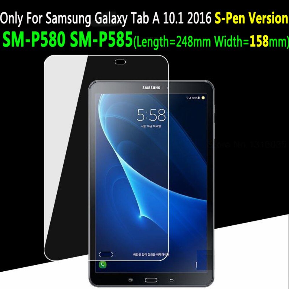Kính Cường Lực Bảo Vệ Màn Hình Samsung Galaxy Tab A6 10.1 2016 Kèm Bút S Pen Sm-P580 Sm-P585 P580 P585