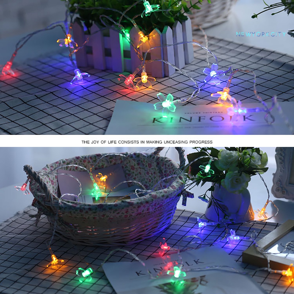 Dây Đèn LED Hình Hoa Anh Đào Nhiều Màu Trang Trí Giáng Sinh