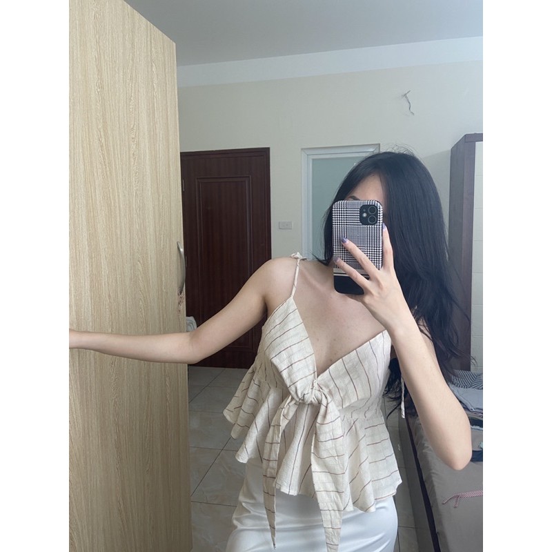 Áo hai dây buộc nơ Monotalk