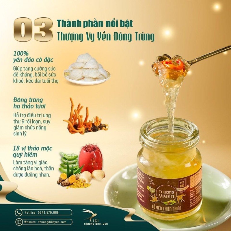 Cici Thượng đỉnh Yến chưng sẵn Mix Đông Trùng hạ thảo/ Nhân Sâm