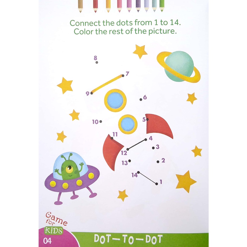 Sách Dot To Dot Color - The Rest Of The Picture - Nối Số Và Tô Màu 4