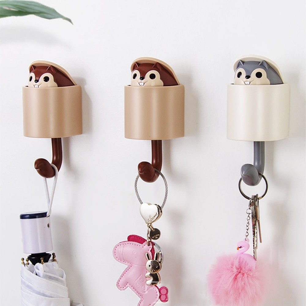 Giá Móc Treo Cất Chìa Khóa Dáng Con Sóc Decor