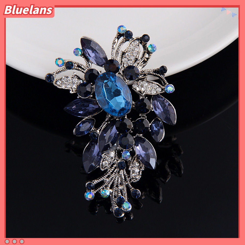 Ghim trâm kiểu hoa đính đá phong cách sang trọng thời trang