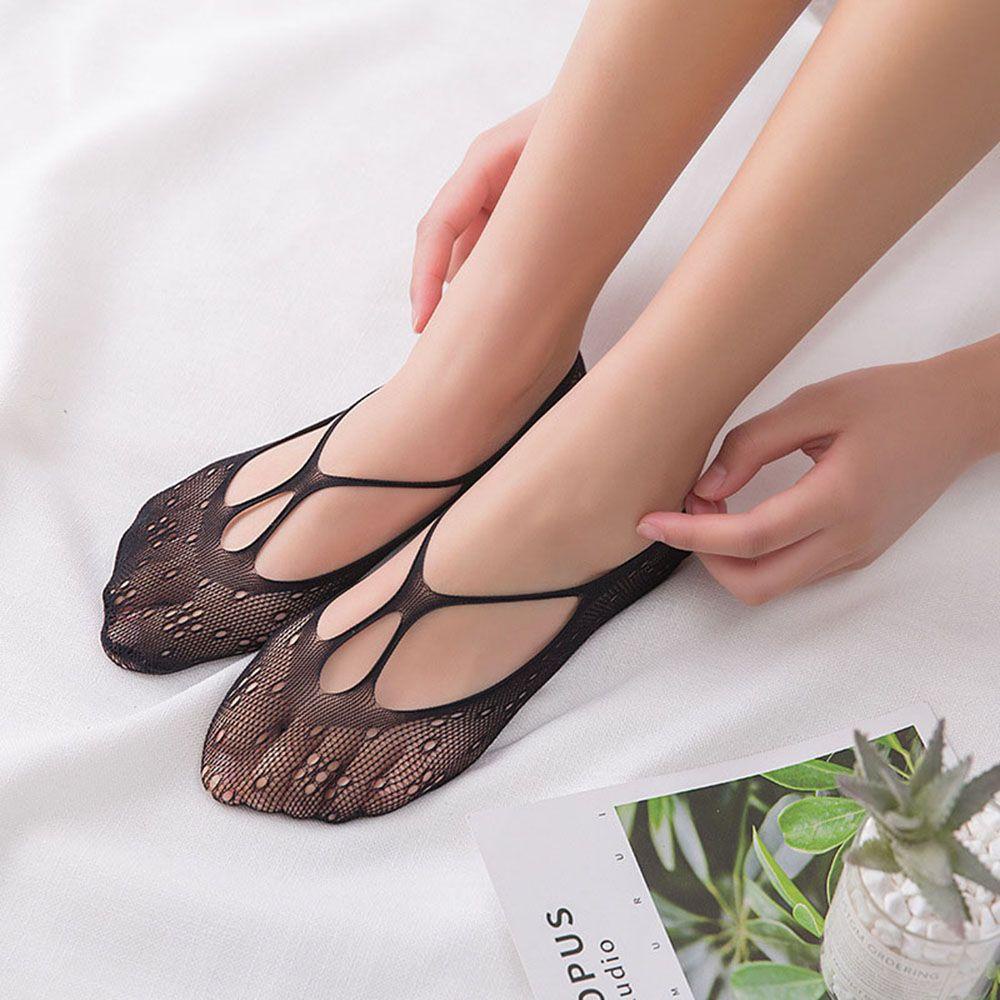 Bliss Vớ Lưới Ren Đen Vô Hình Không Cần Biết Chữ Thập Cho Nữ