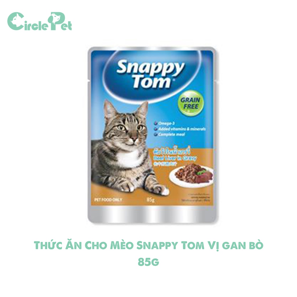 Thức Ăn Cho Mèo Snappy Tom Cung Cấp Chất Dinh Dưỡng Cho Bé Nhiều Vị 85g - Circle Pet