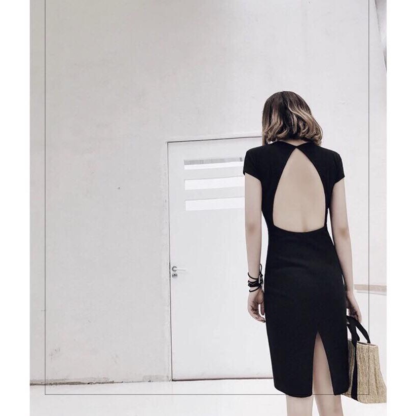 Đầm body cut out lưng có mút ngực