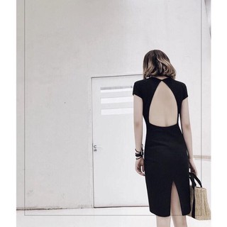 Đầm body cut out lưng có mút ngực