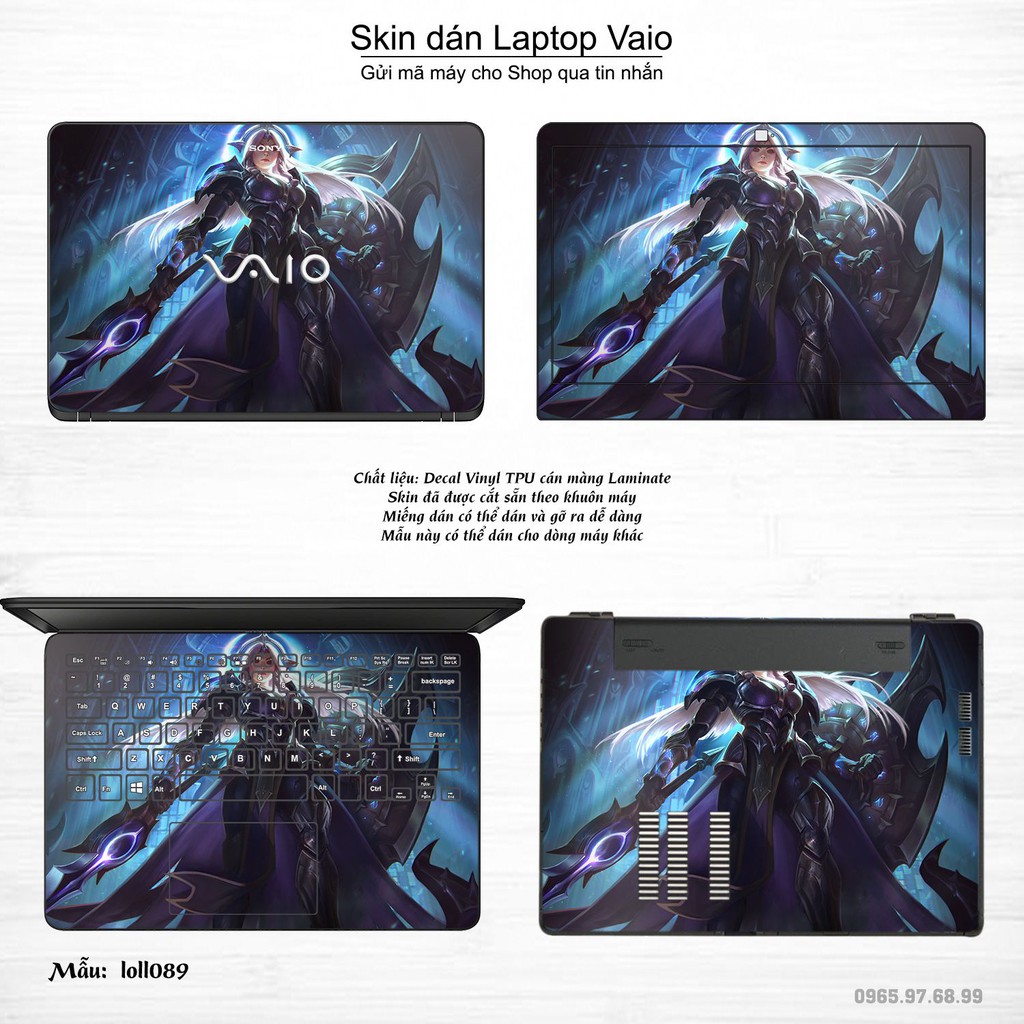 Skin dán Laptop Sony Vaio in hình Liên Minh Huyền Thoại _nhiều mẫu 12 (inbox mã máy cho Shop)