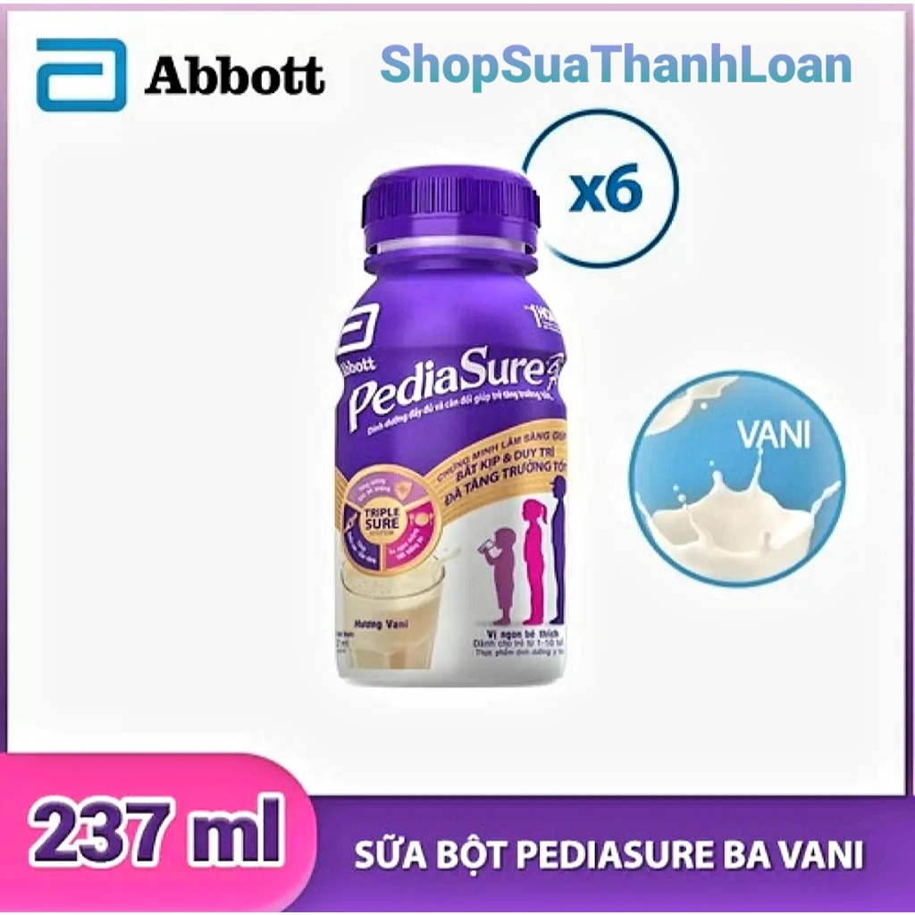 [HSD T2-2023] Thùng 24 Sữa nước PediaSure hương vani 237ml