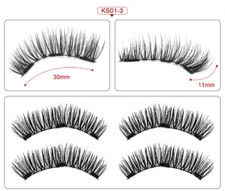 Cặp (4 Miếng) Lông Mi Giả 3D Nam Châm Trang Điểm Mắt