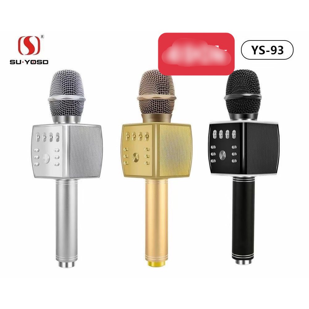 [Mã 66ELHASALE hoàn 7% đơn 500K] Micro karaoke bluetooth SU-YOSD YS93 chính hãng loại xịn âm thanh hay