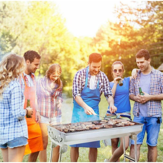 BẾP DÃ NGOẠI, BẾP THAN NƯỚNG ĐỨNG BBQ NGOÀI TRỜI CÓ CHÂN ĐỨNG GẤP GỌN SIÊU TIỆN LỢI