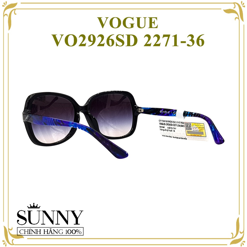 VO2926SD 2271-36 - Kính mát Vogue chính hãng Italia, bảo hành toàn quốc