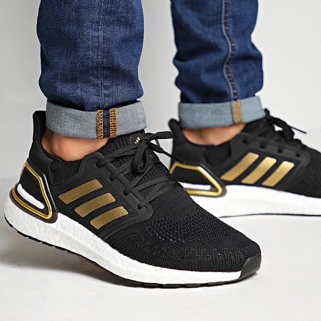 Giày Adidas Ultra Boost 20 💙FREESHIP💙 Adidas Ultraboost 20 Core Black Gold Chính Hãng - Giày Chạy Bộ Tốt Nhất