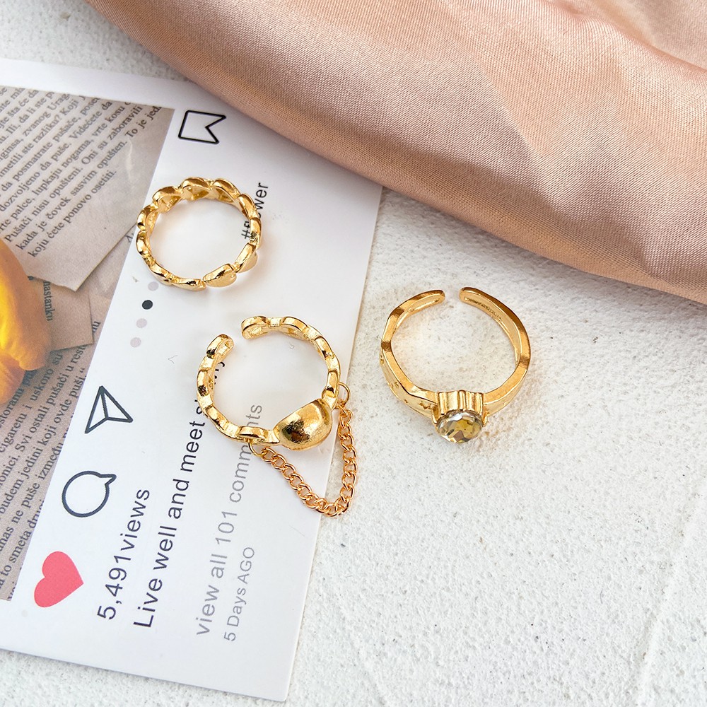 Set Nhẫn Đôi Thiết Kế Đơn Giản Phong Cách Hàn Quốc