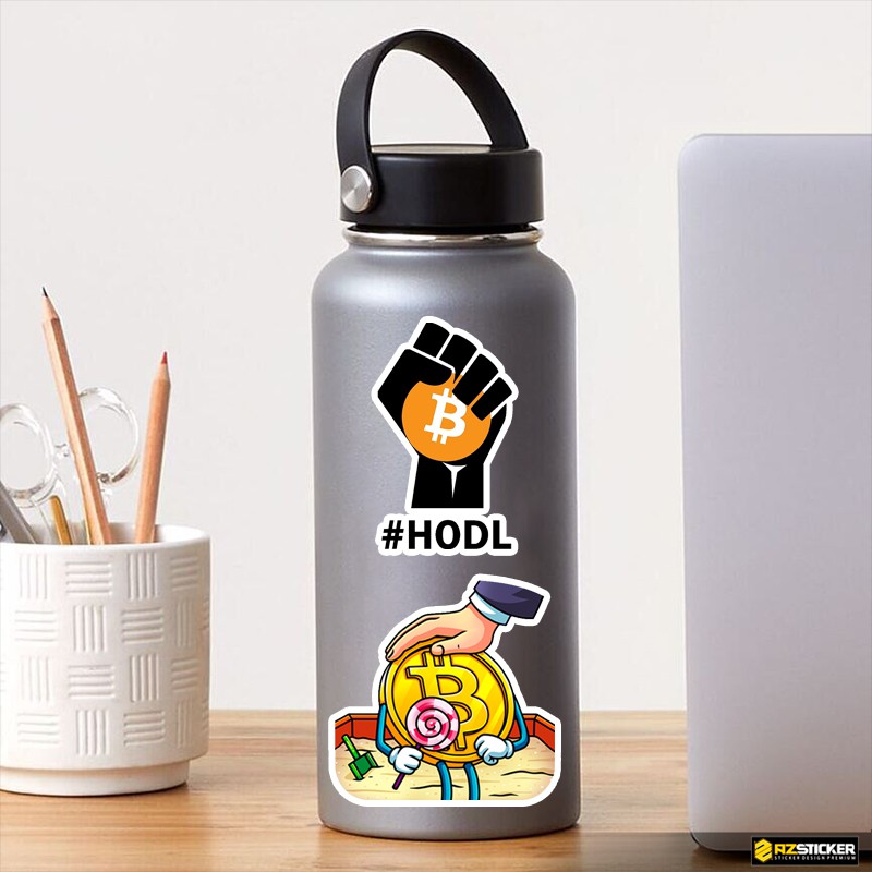 Sticker Chủ Đề Bitcoin Dogecoin Cực Chất Chống Nước | STK62 | Hình Dán Trang Trí Mũ Bảo Hiểm Điện Thoại Laptop