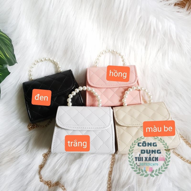 [Mã FAMAYWA2 giảm 10K đơn 50K] Túi đeo chéo mini quai ngọc hot (T7- size 15cm) | BigBuy360 - bigbuy360.vn