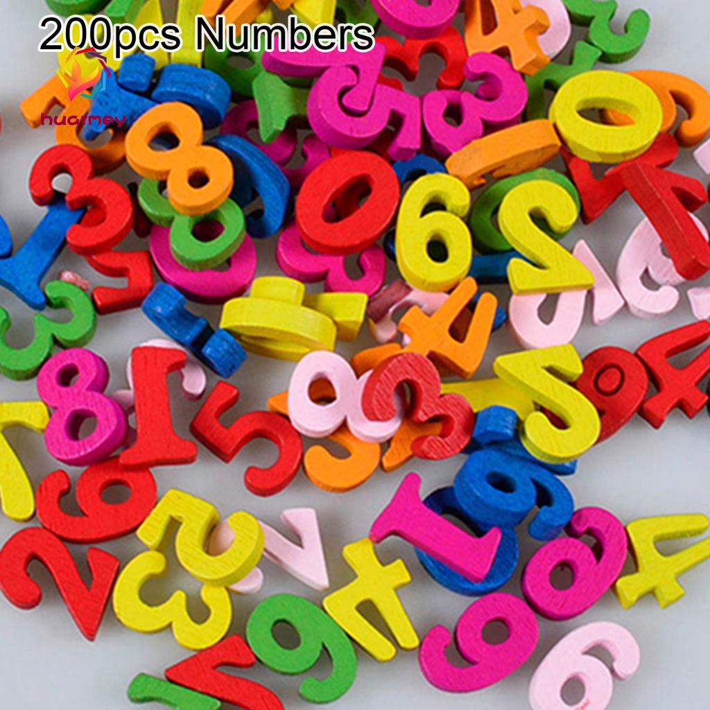 Set 100 khối gỗ chữ cái và số nhiều màu sắc
