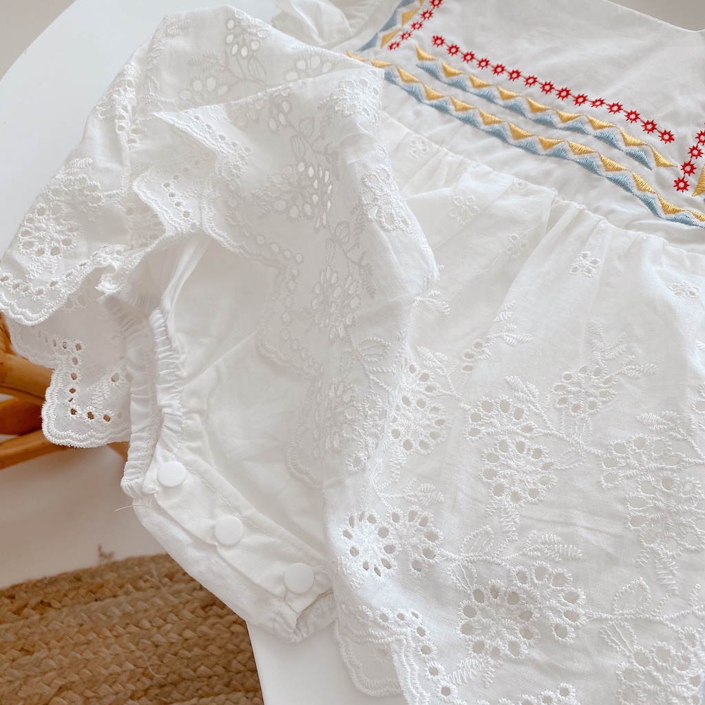 BODY VÁY XINH CHO BÉ NGỰC THÊU