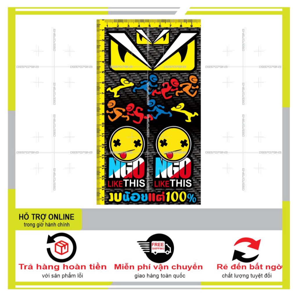 LOGO STICKER DÁN XE MÁY MINI M13 - SHINDECAL2