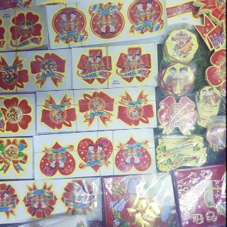 1000 Tem chúc mừng năm mới - happy new year - tem decal bóc dán